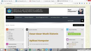 Virtual Class berdomain di Unila dan saat ini masih terus dikembangkan